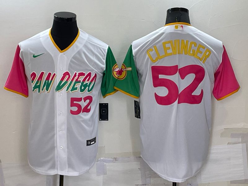 Men San Diego Padres #52 Clevinger White City Edition Game Nike 2022 MLB Jersey->san diego padres->MLB Jersey